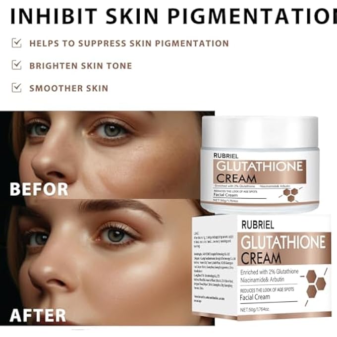 RUBRIEL GLUTATHIONE NIACINAMIDE CREAM FOR FACE  GLUTATHIONE NIACINAMIDE SKIN LOTION  FACE CARE LOTION WITH DEEP MOISTURE SUPPORT FOR ALL SKIN TYPES - Image 3